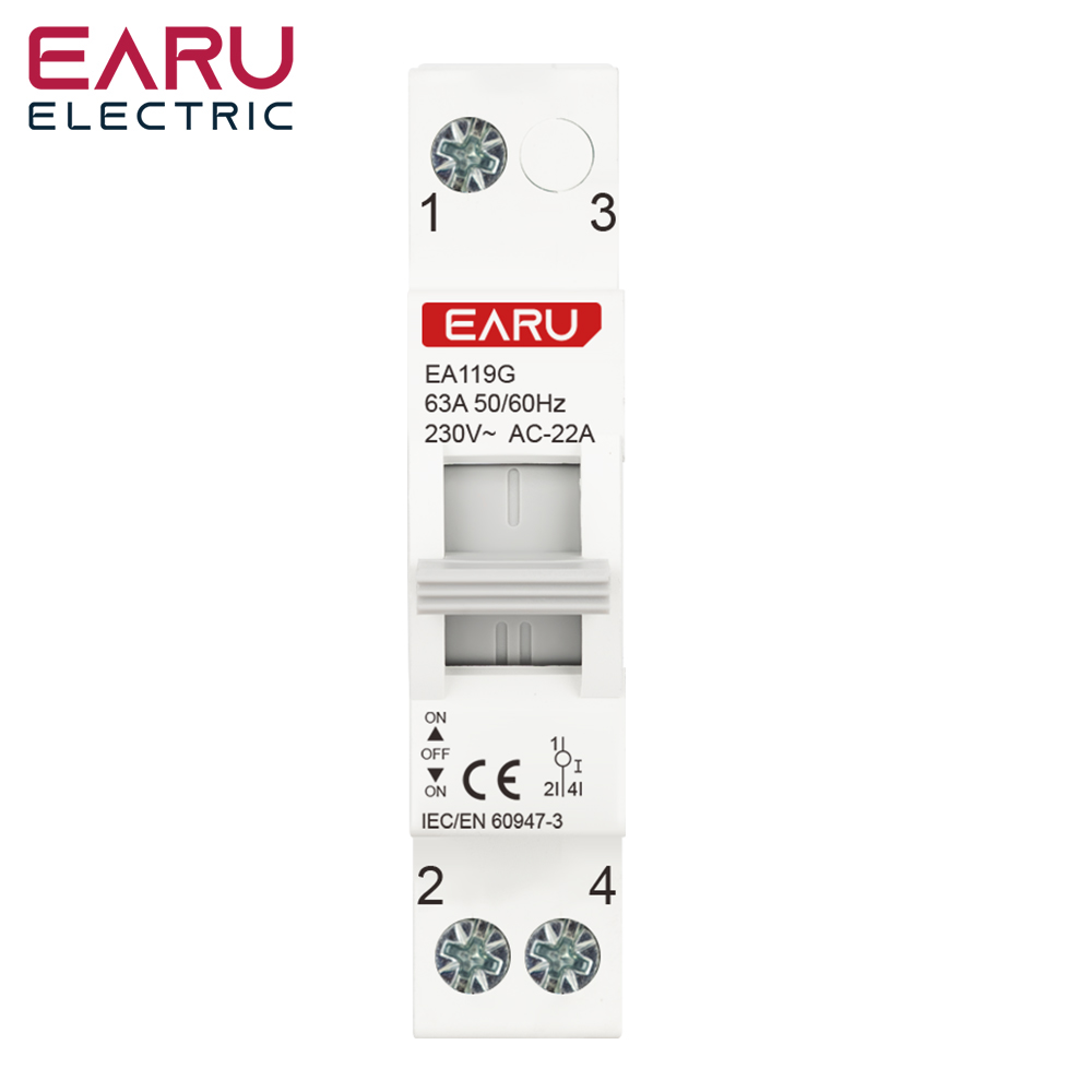 Din Rail Circuit Breaker - 1P 40A 63A AC230V 50/60Hz Din