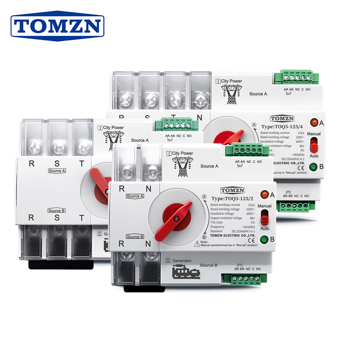 TOMZN Din Rail 2P 3P 4P ATS Du - Din Rail Circuit Breaker avis et prix