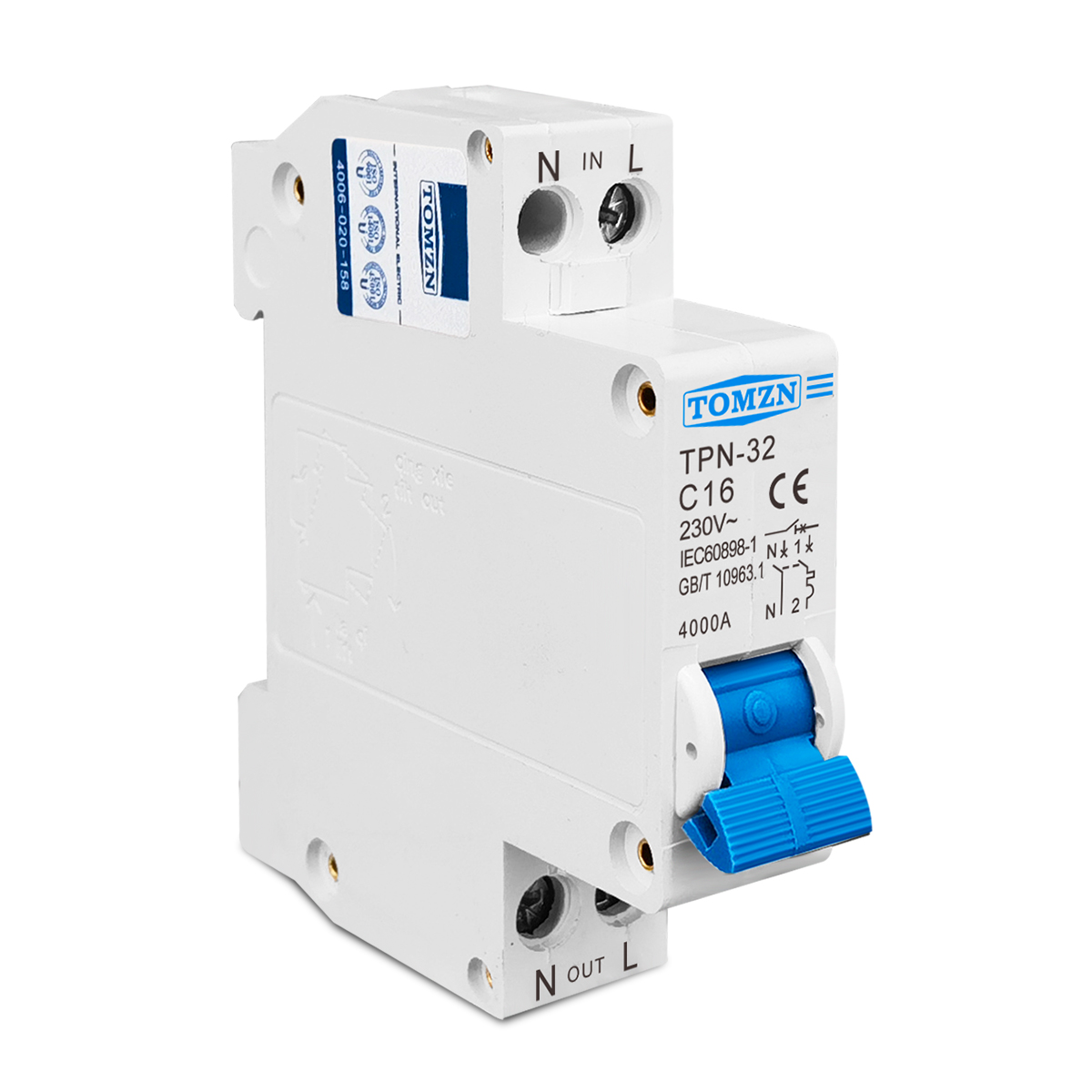 TOMZN TPN 1P+N Mini Circuit Br - Din Rail Circuit Breaker avis et prix