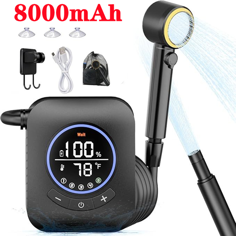 Camping Shower 3.6V 8000mAh IP - Renewable Energy Sources avis et prix