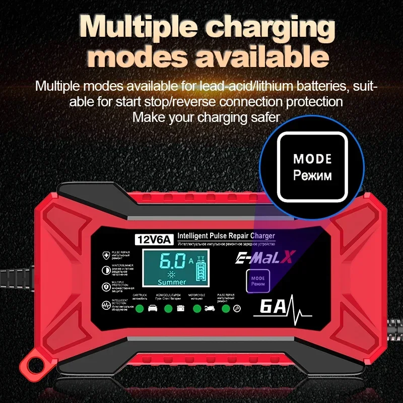 New 12V 6A  LiFePO4 14.6V Smar - Agm Deep Cycle Battery avis et prix