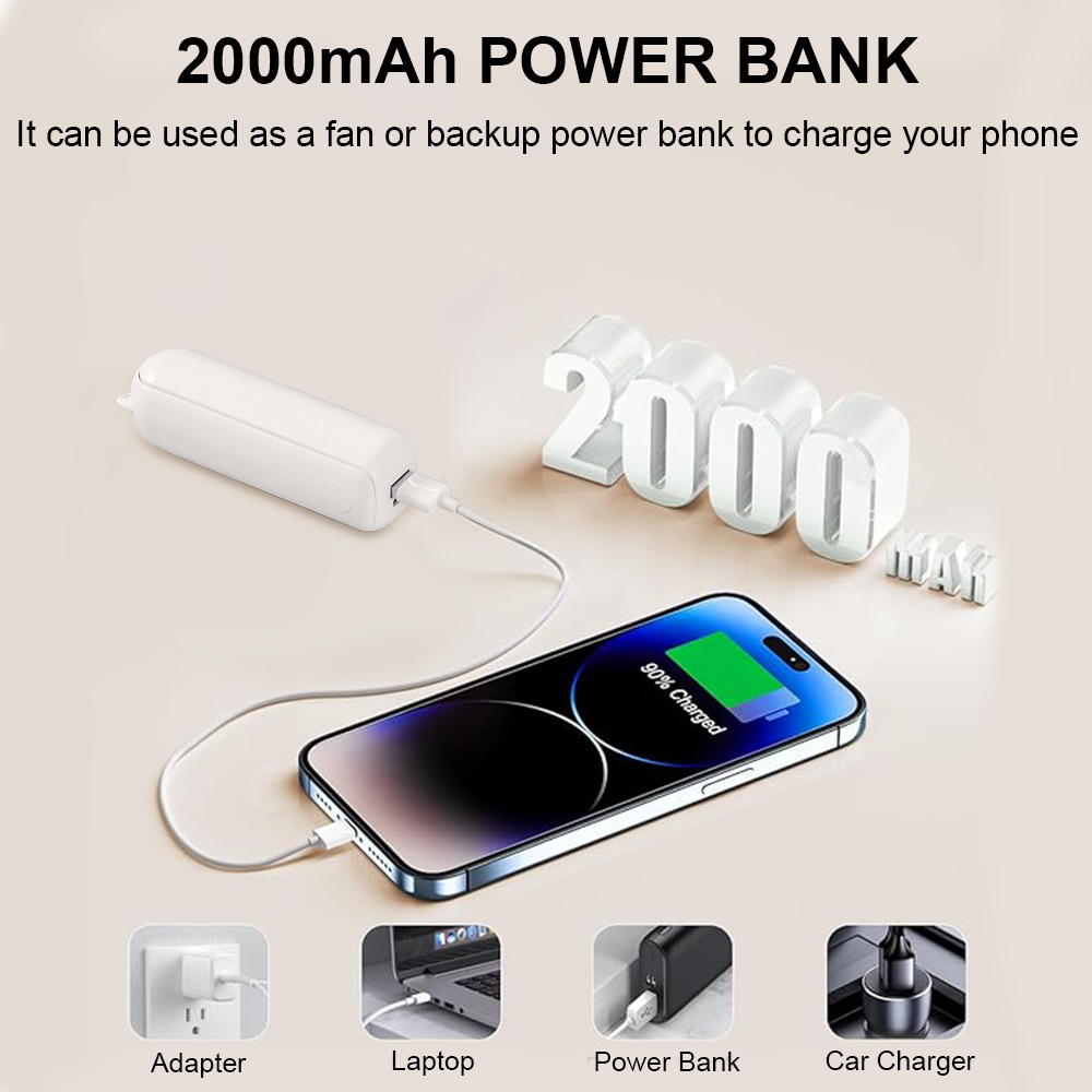 Portable Mini Fan 2000mAh USB  - Renewable Energy Sources avis et prix
