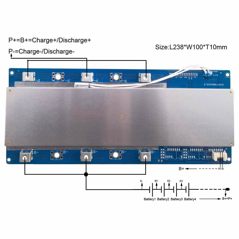 16S 100A BMS for 48V Li-ion/Li - Lifepo4 Battery Pack avis et prix