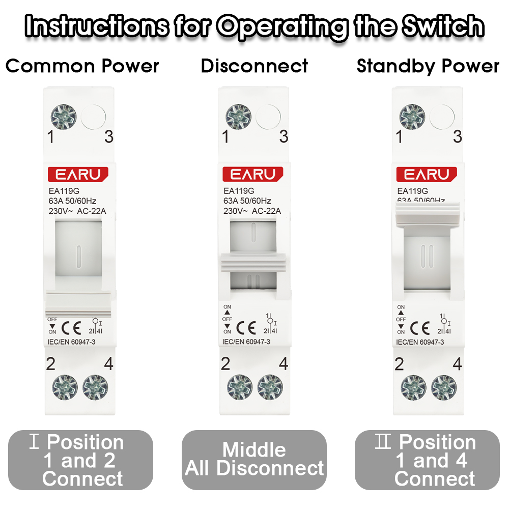 1P 40A 63A AC230V 50/60Hz Din  - Din Rail Circuit Breaker avis et prix