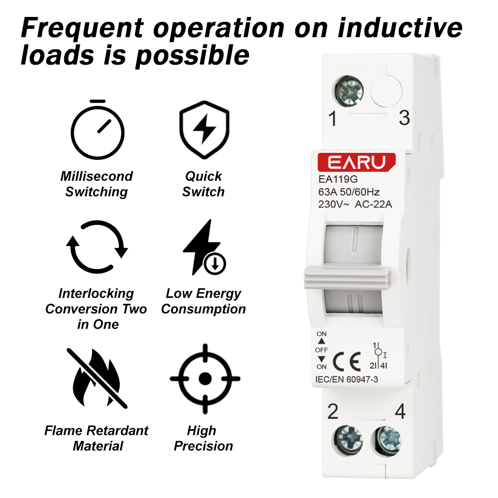 1P 40A 63A AC230V 50/60Hz Din  - Din Rail Circuit Breaker avis et prix
