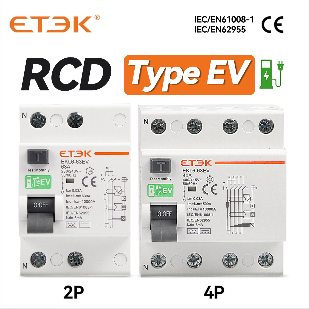 ETEK RCCB Type EV 2P 4P Earth  - Din Rail Circuit Breaker avis et prix