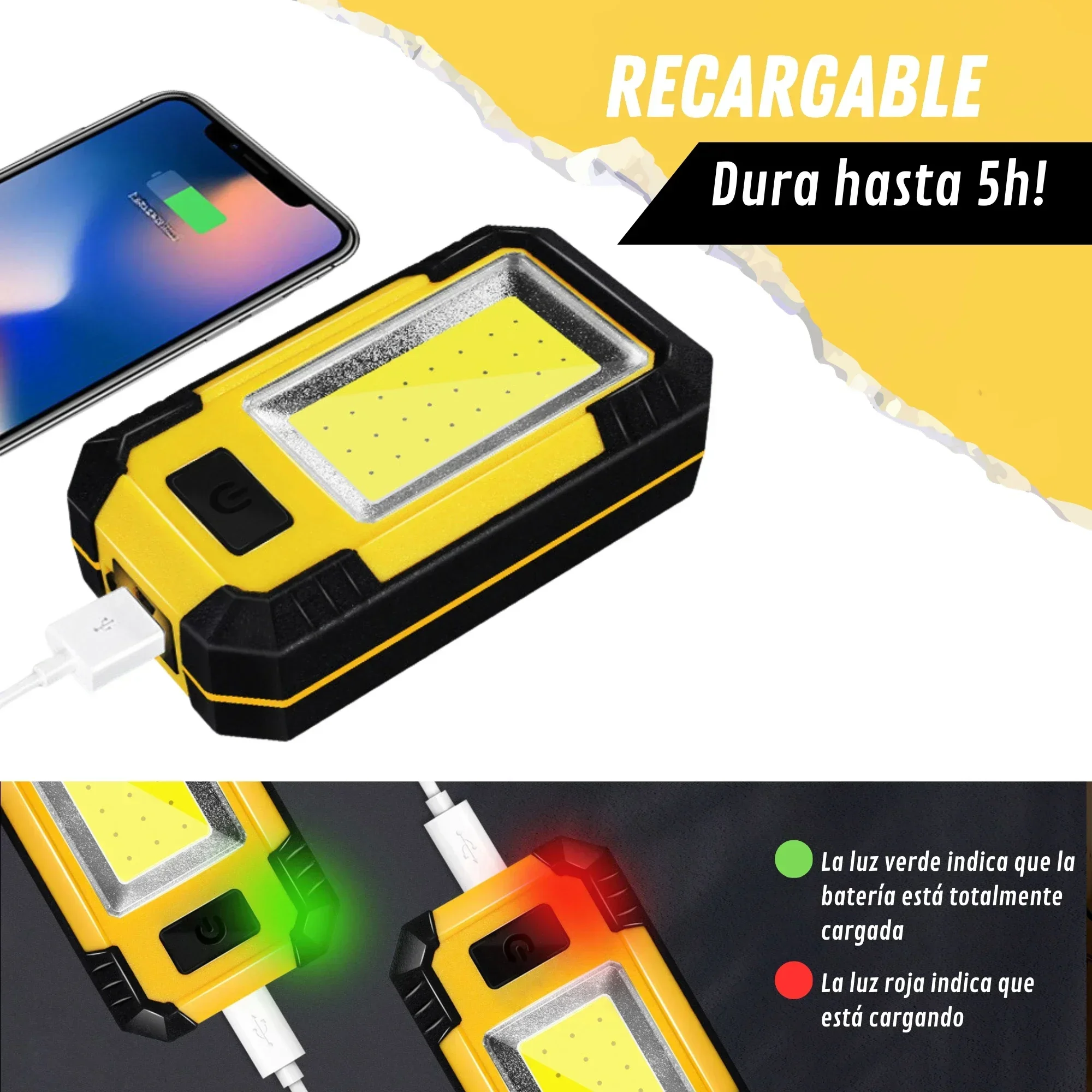 4000MaH Rechargeable Work Ligh - Renewable Energy Sources avis et prix