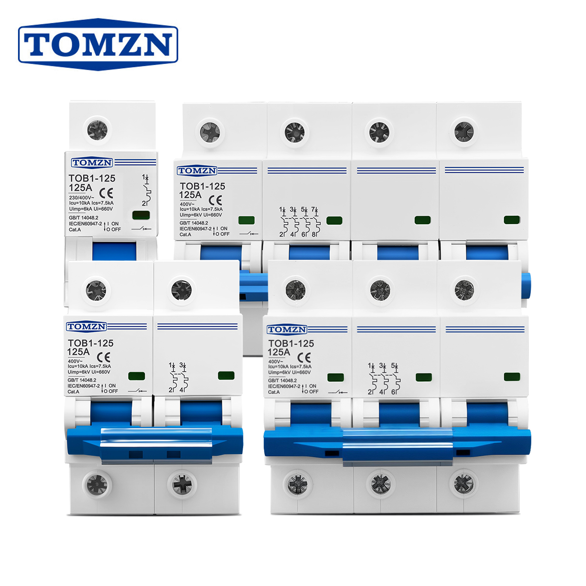 1P 2P 3P 4P 400V AC High-curre - Din Rail Circuit Breaker avis et prix