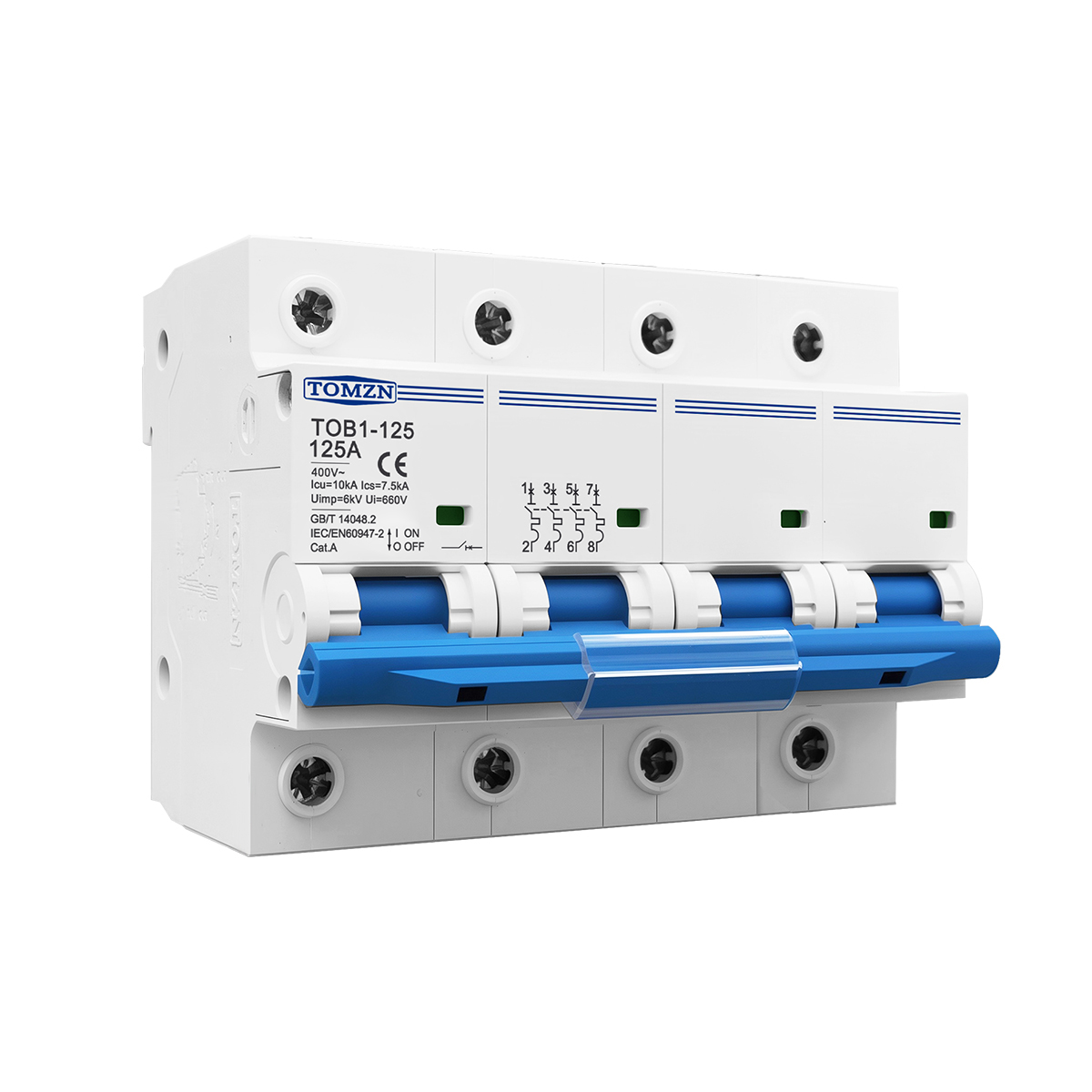 1P 2P 3P 4P 400V AC High-curre - Din Rail Circuit Breaker avis et prix